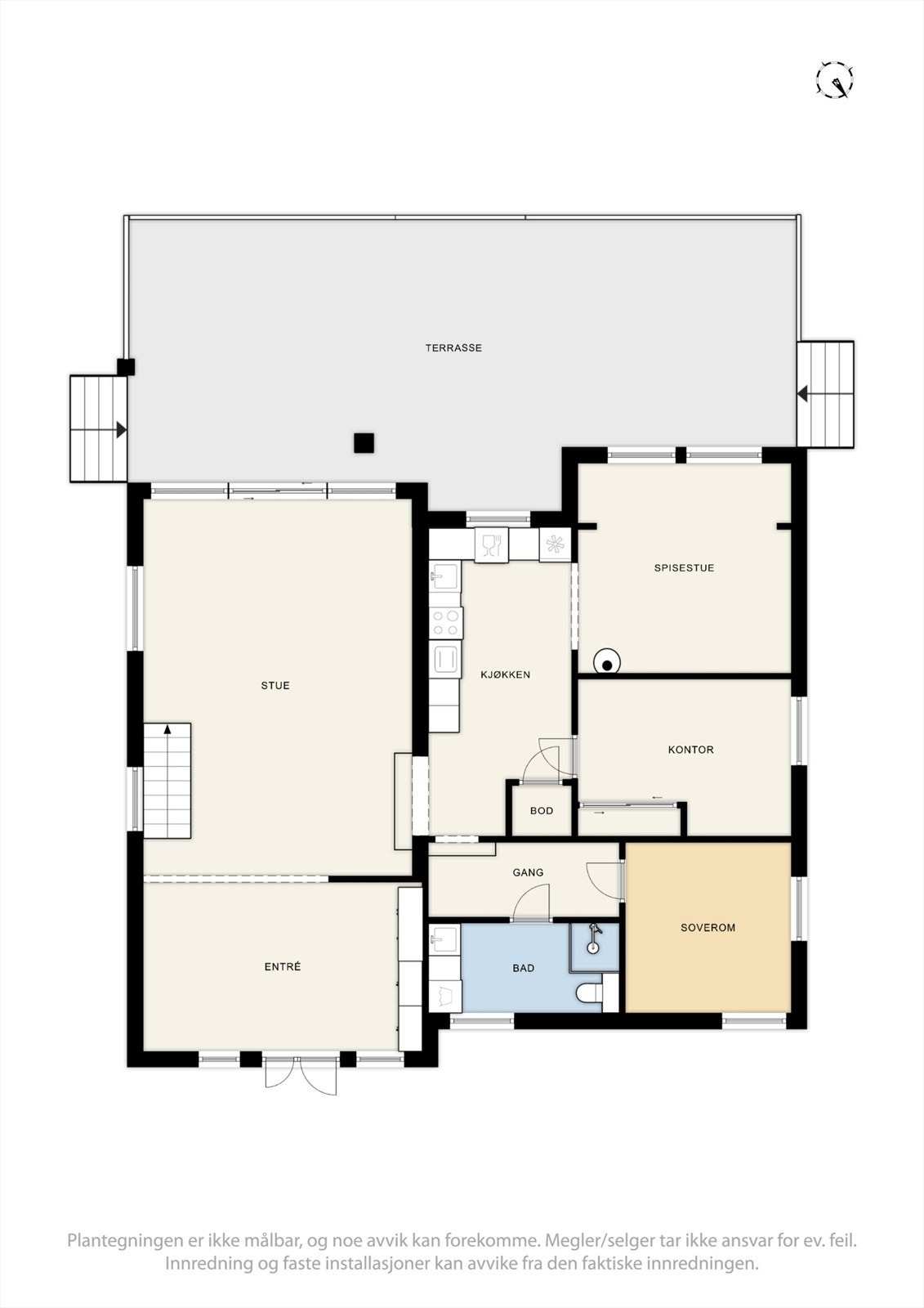 Plantegning, første etasje. Galleribilde