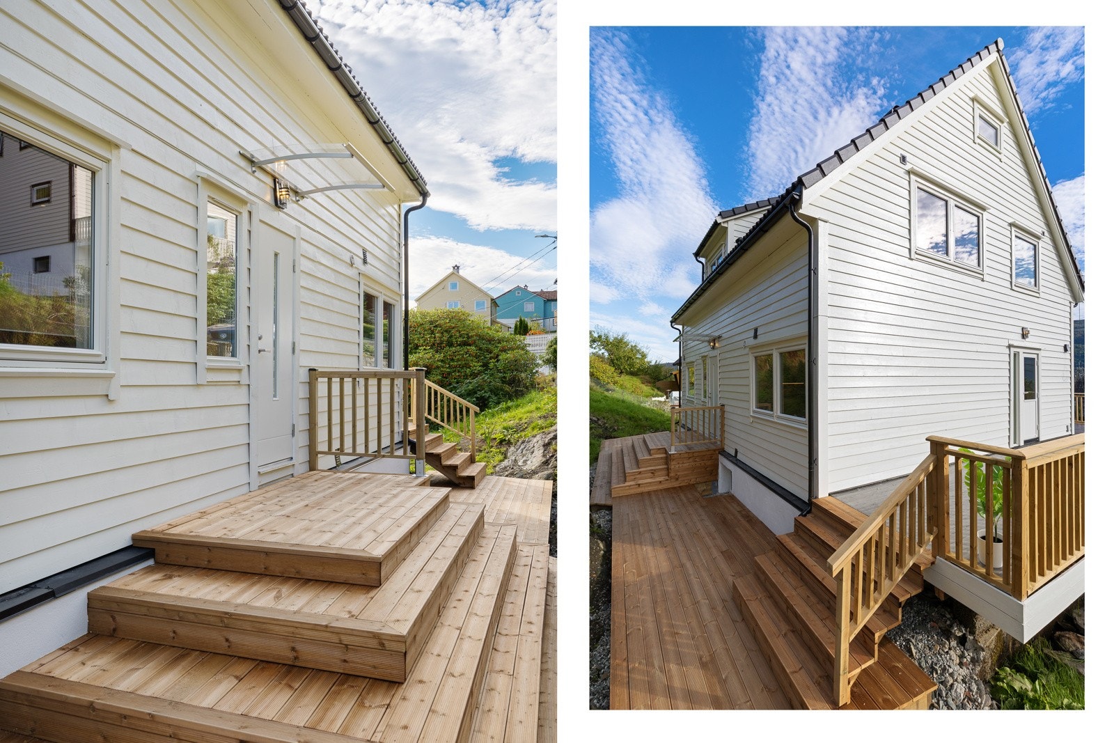 Inngangen til huset er flott opparbeidet. Galleribilde