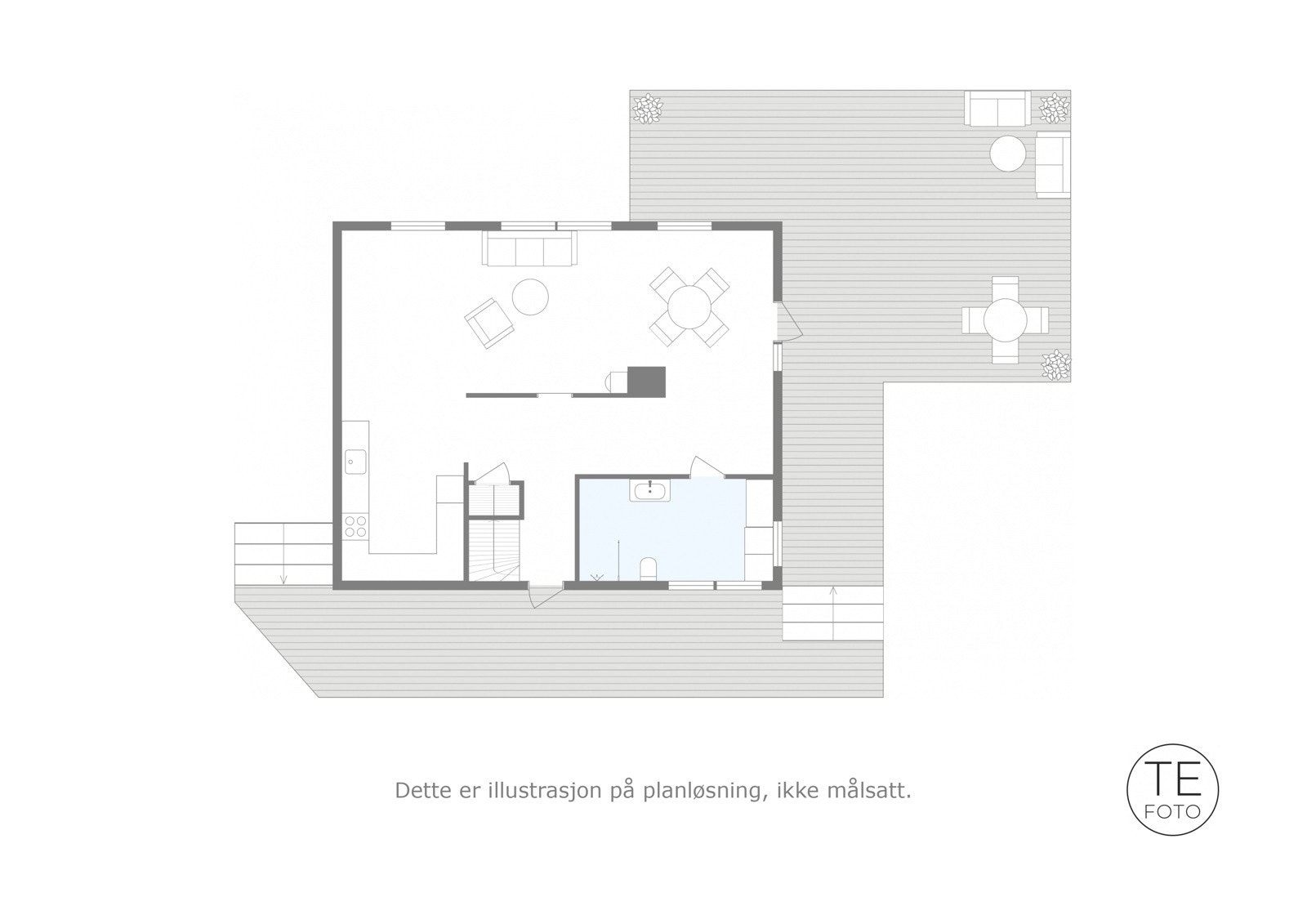 Plantegning 1. etasje Galleribilde