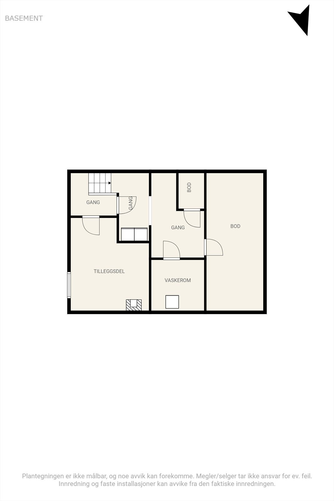 Plantegning kjeller. Galleribilde