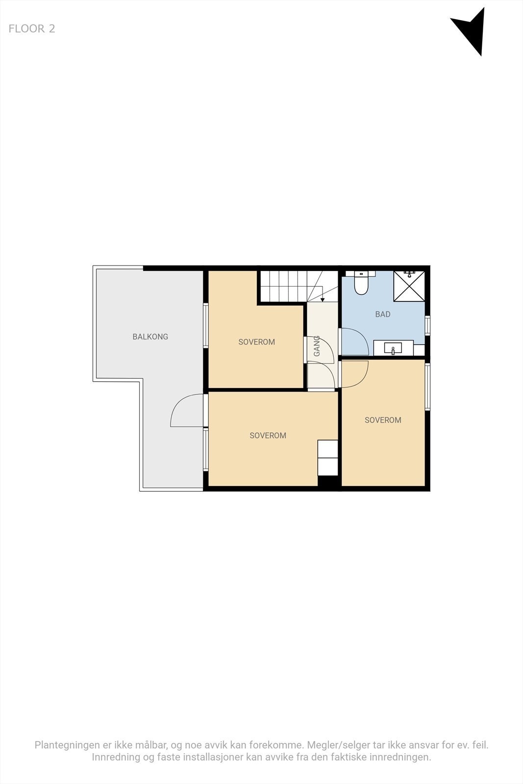 Plantegning 2.etasje. Galleribilde