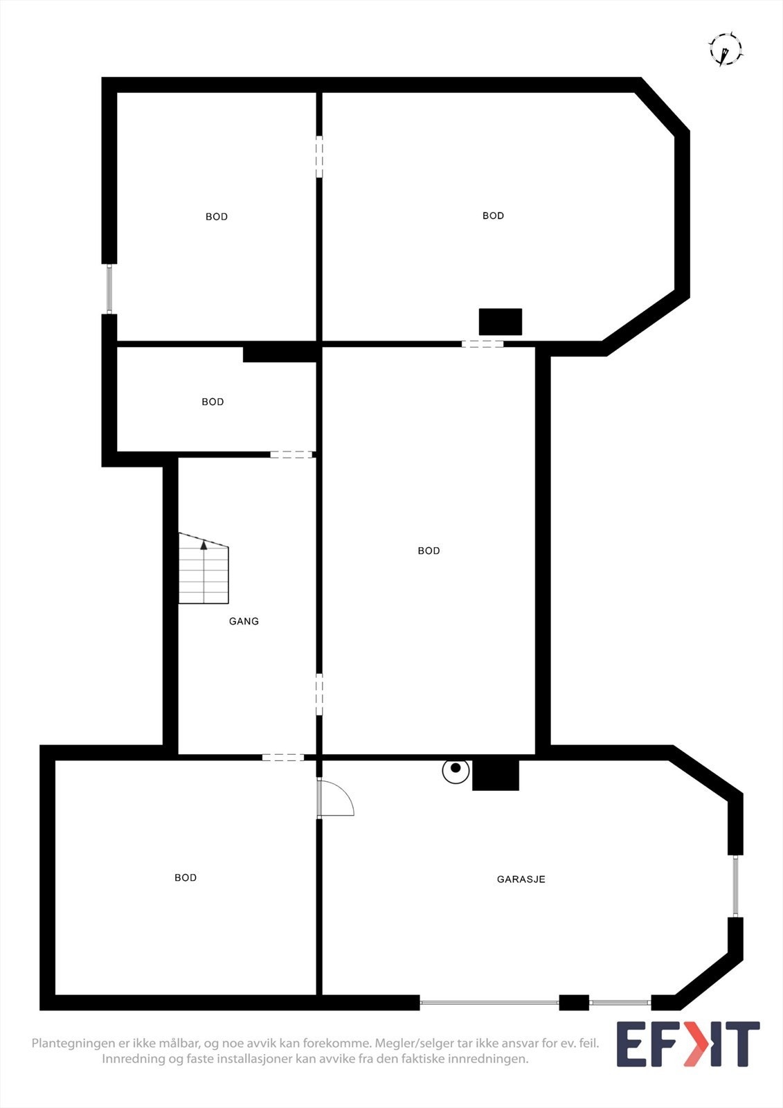 Plantegning kjeller. Galleribilde