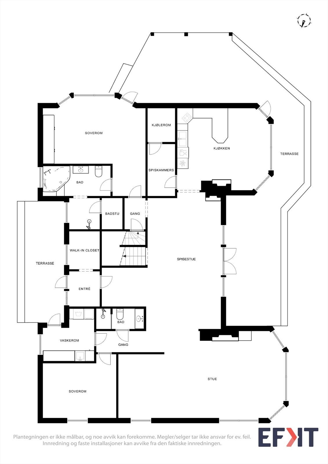 Plantegning 1 etg. Galleribilde