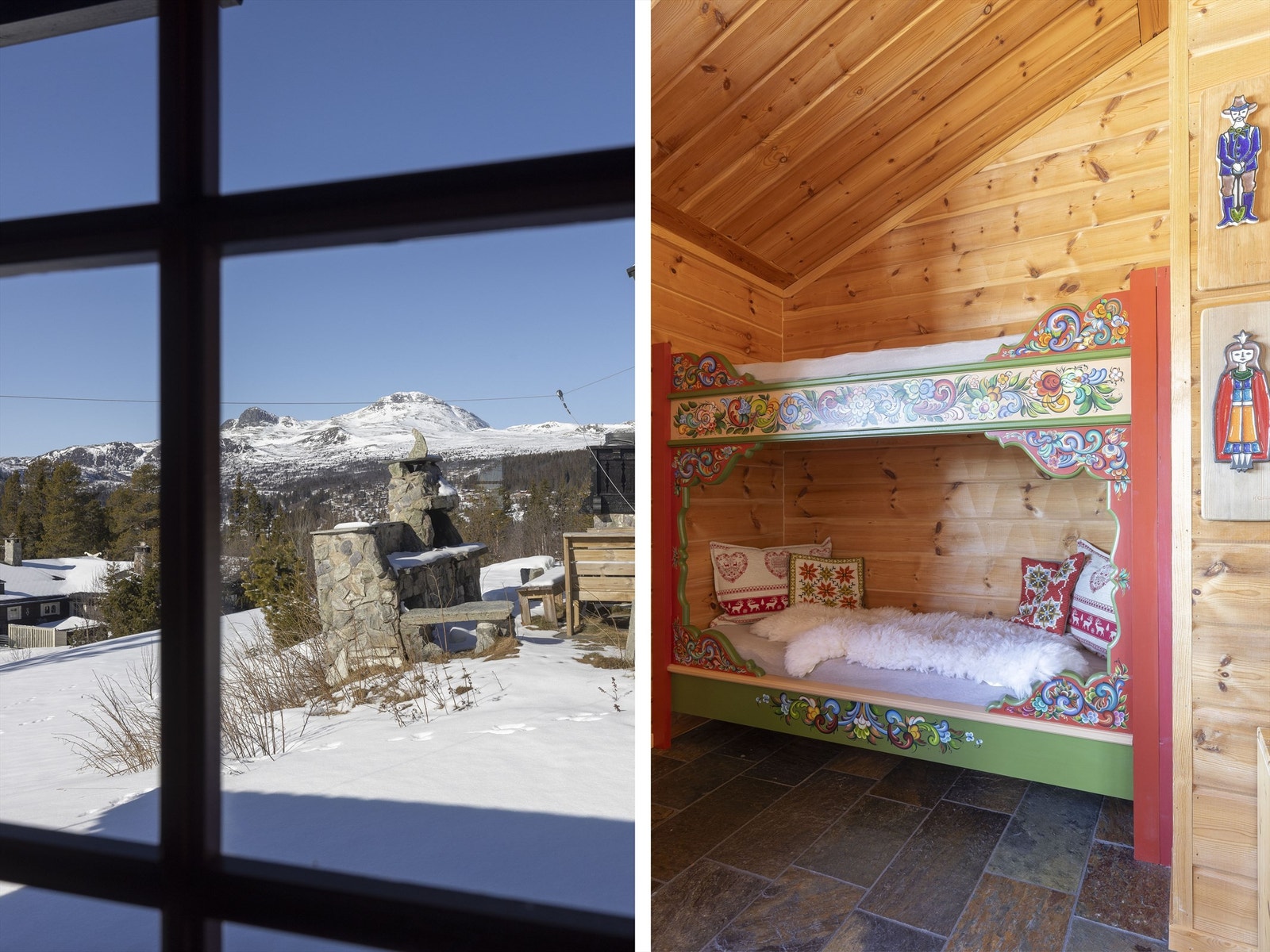 God utsikt fra annekset og sjekk de flotte detaljene på køyesenga Galleribilde