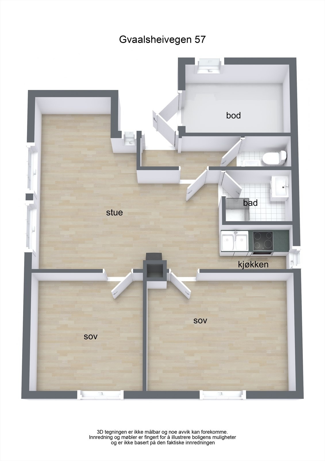 Plantegning anneks Galleribilde