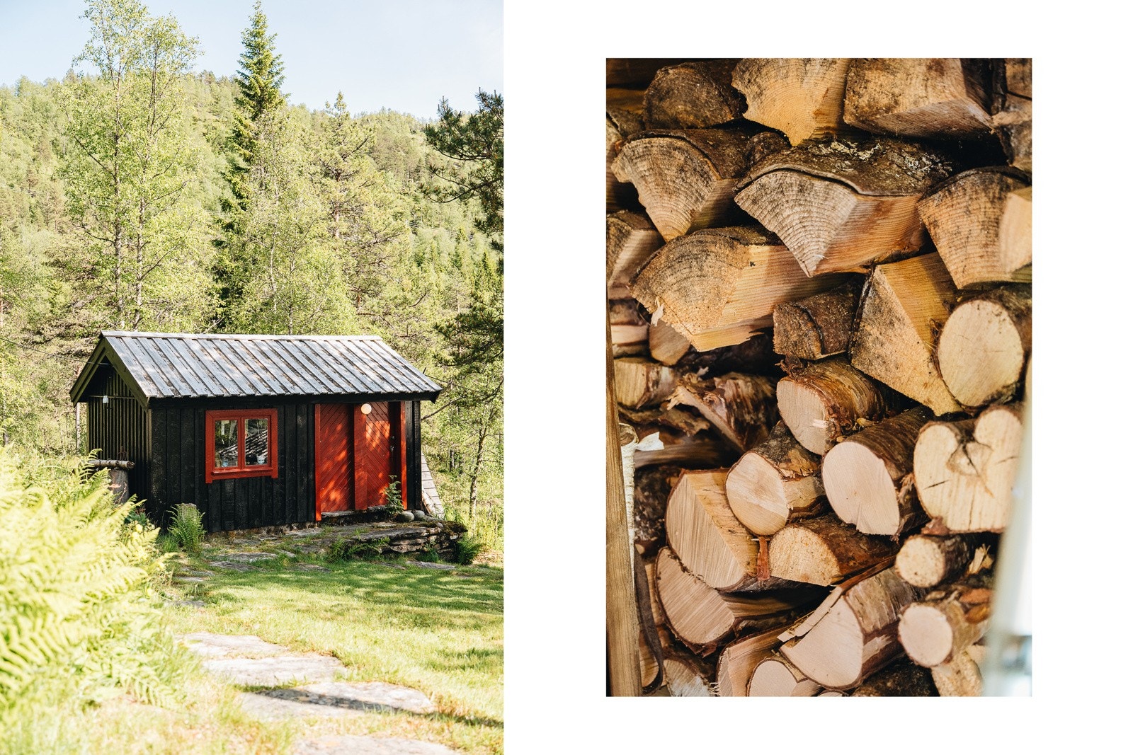 På tunet har man også et uthus med god lagringsplass til redskaper og hagemøbler. Galleribilde