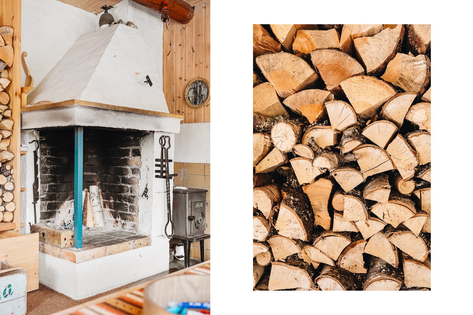 Peis og vedovnen sørger for knitrende hygge og god varme på kalde vinterdager. Galleribilde