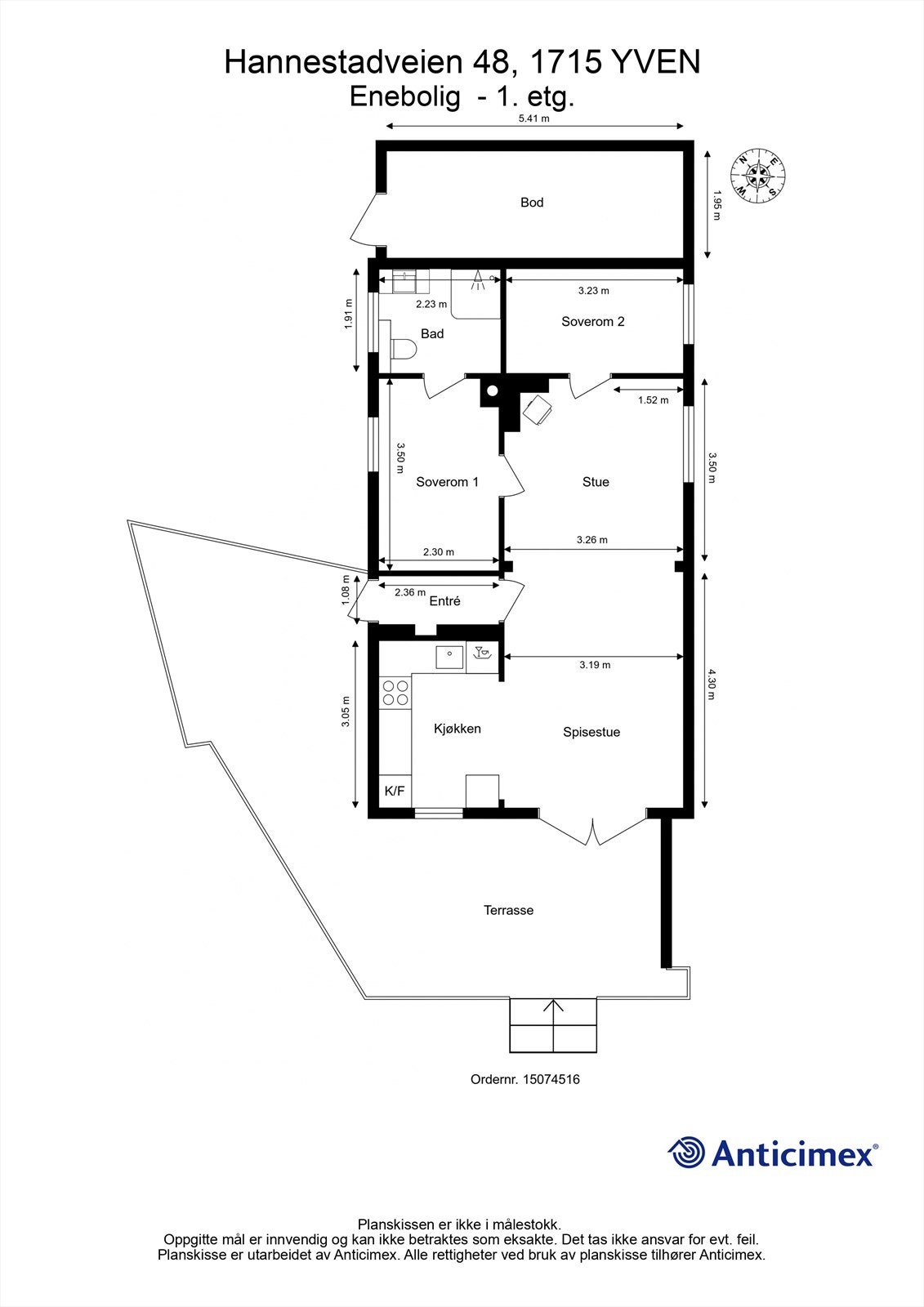 Planskissen er veiledende. Galleribilde