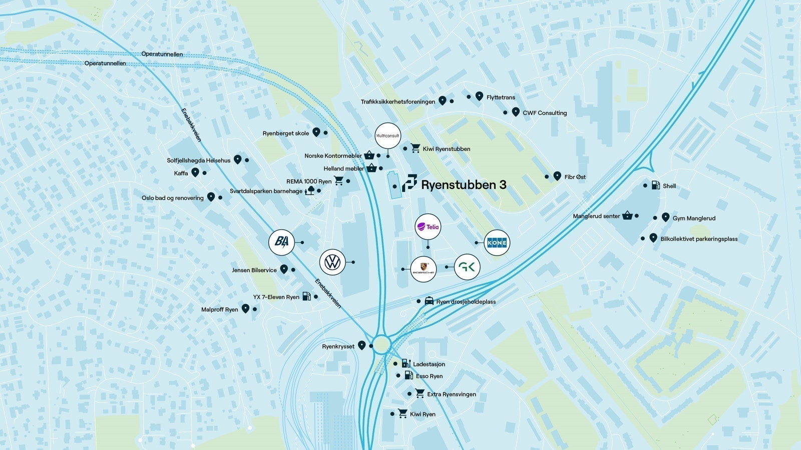 Meget god beliggenhet på Ryen Galleribilde