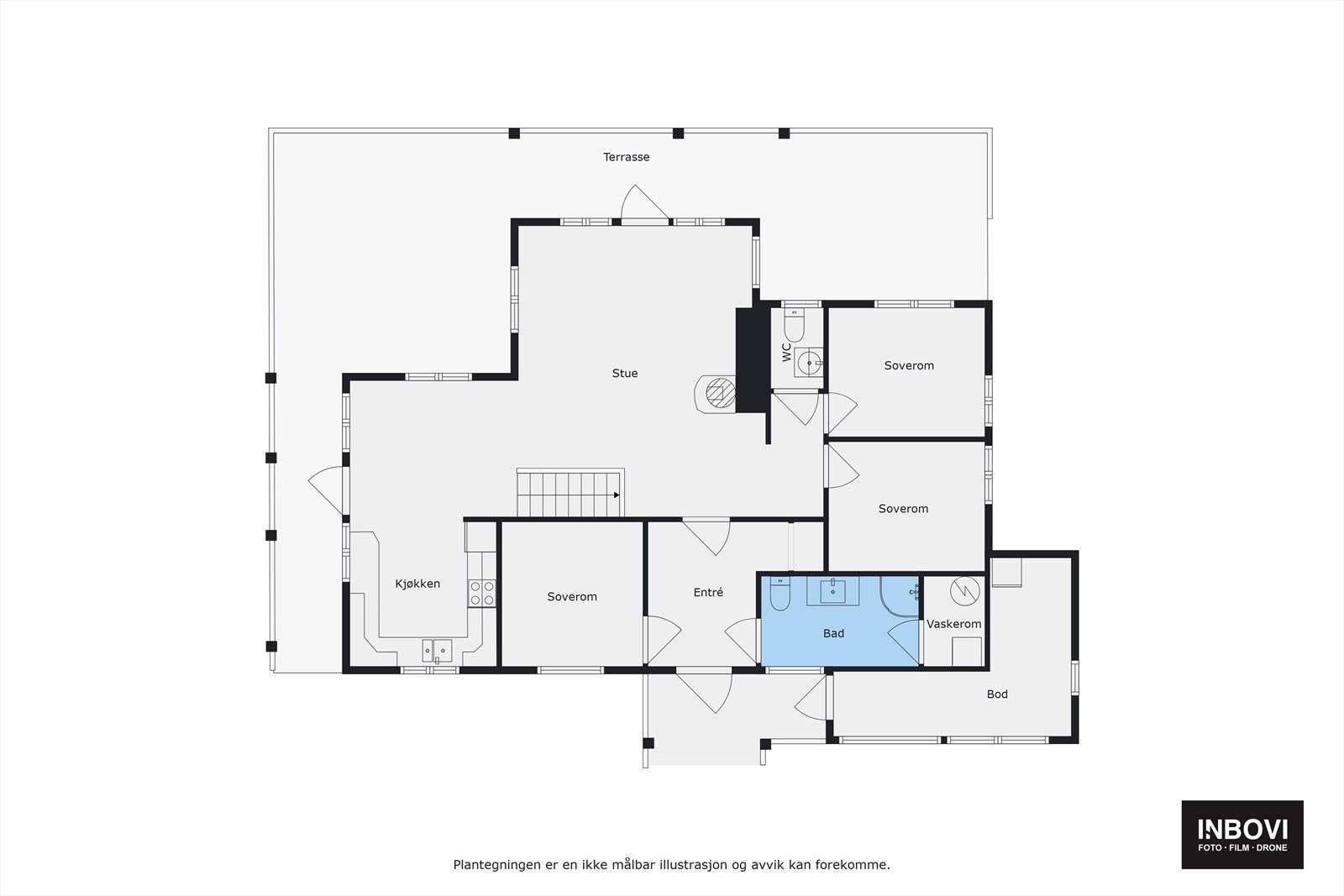 Plantegning 1.etg Galleribilde