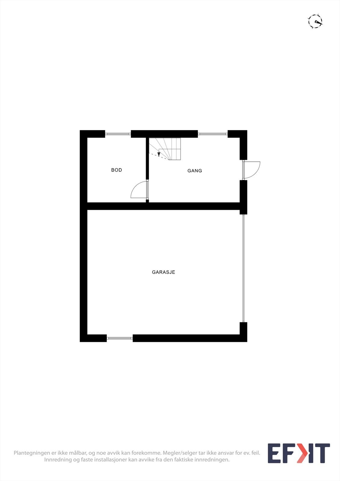 Plantegning garasje 1. etasje Galleribilde