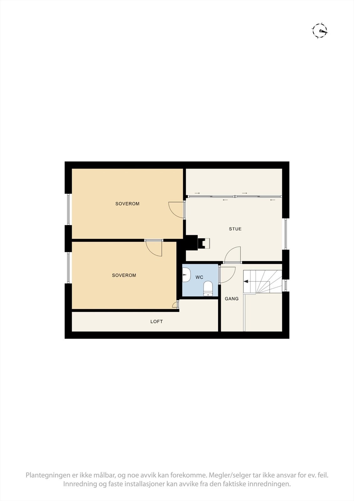 Plantegning, andre etasje. Galleribilde