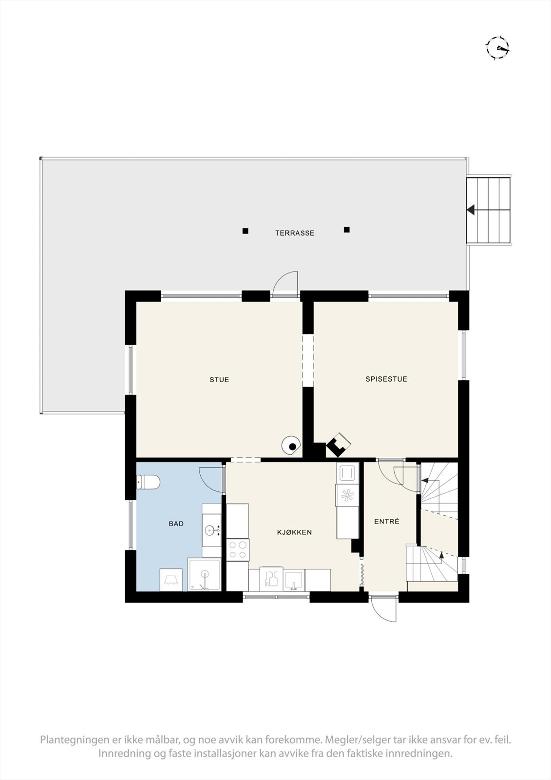 Plantegning, første etasje. Galleribilde