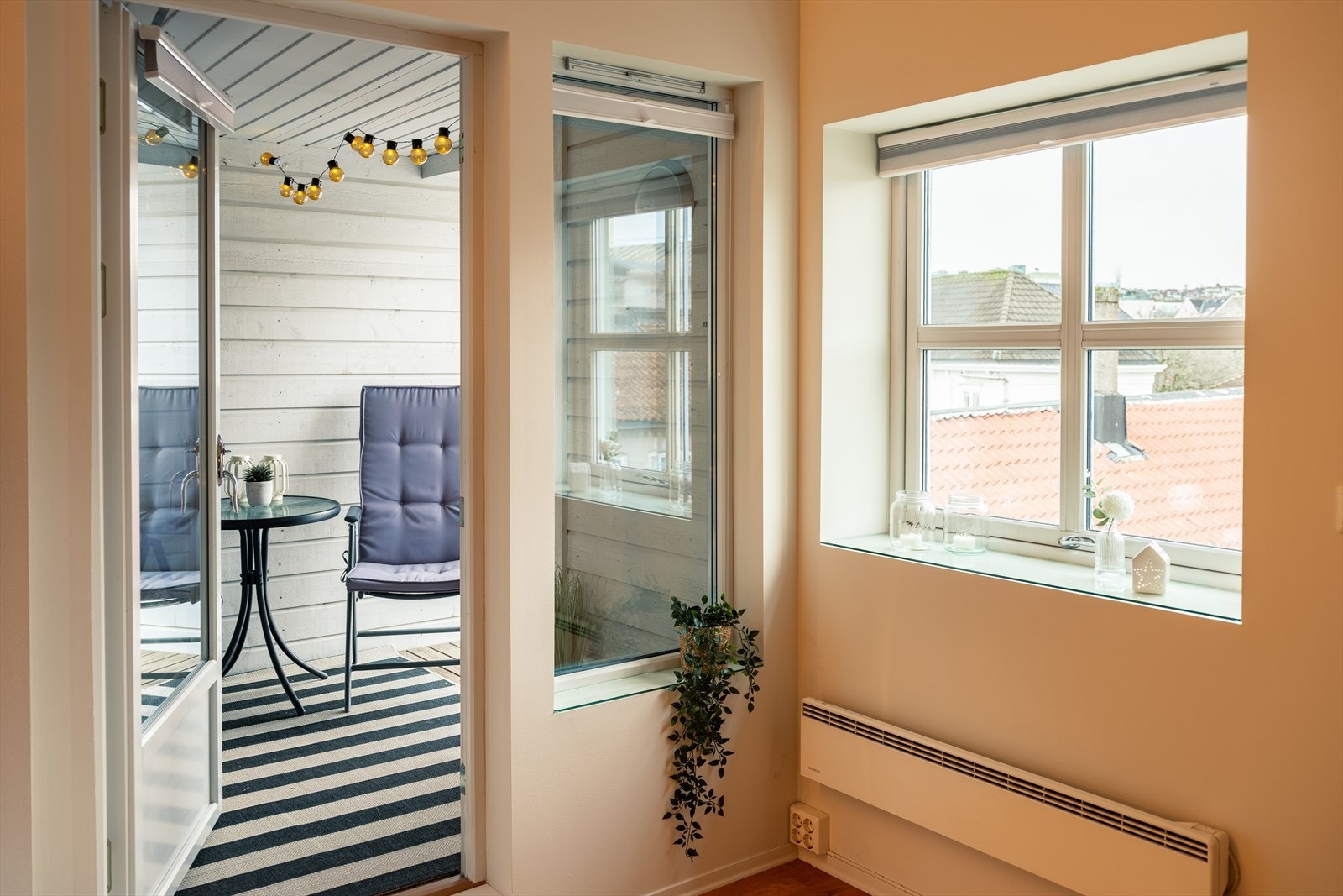 I tillegg til privat balkong, har også andelseierne tilgang til felles takterrasse som fritt kan benyttes. Galleribilde