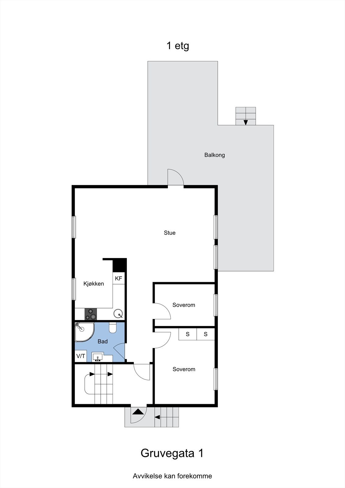 Planskisse 2D - 1.etg. Galleribilde