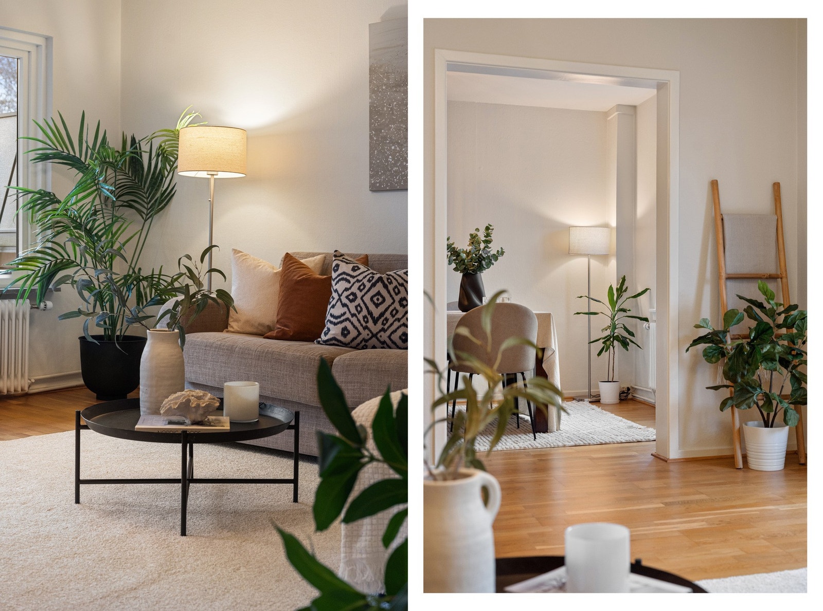 Leiligheten er nylig malt og fremstår med delikate fargevalg Galleribilde