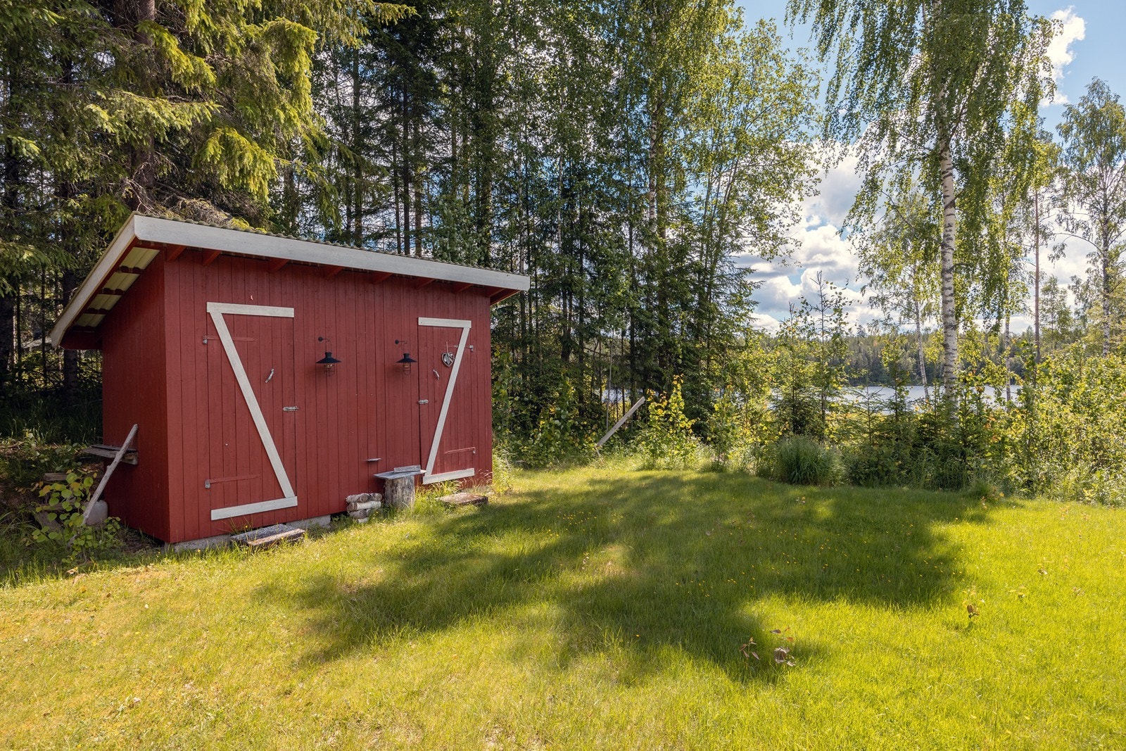 Uthus med bod og utedo. Galleribilde