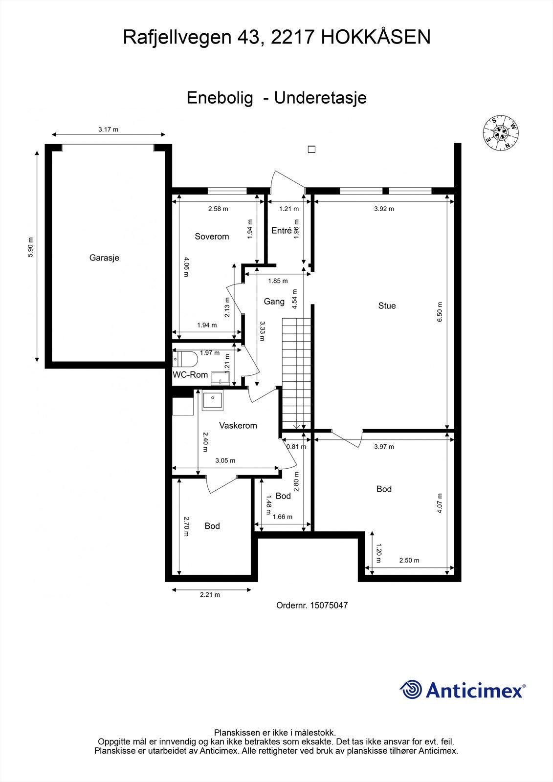 Plantegning - Underetasje Galleribilde