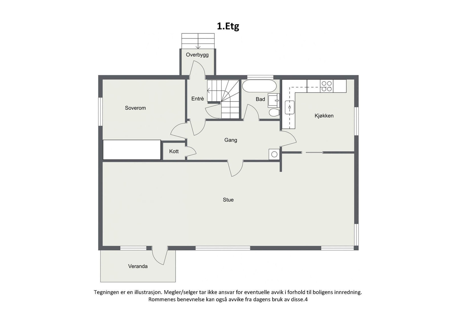 Plantegning 2D - 1.etg Galleribilde