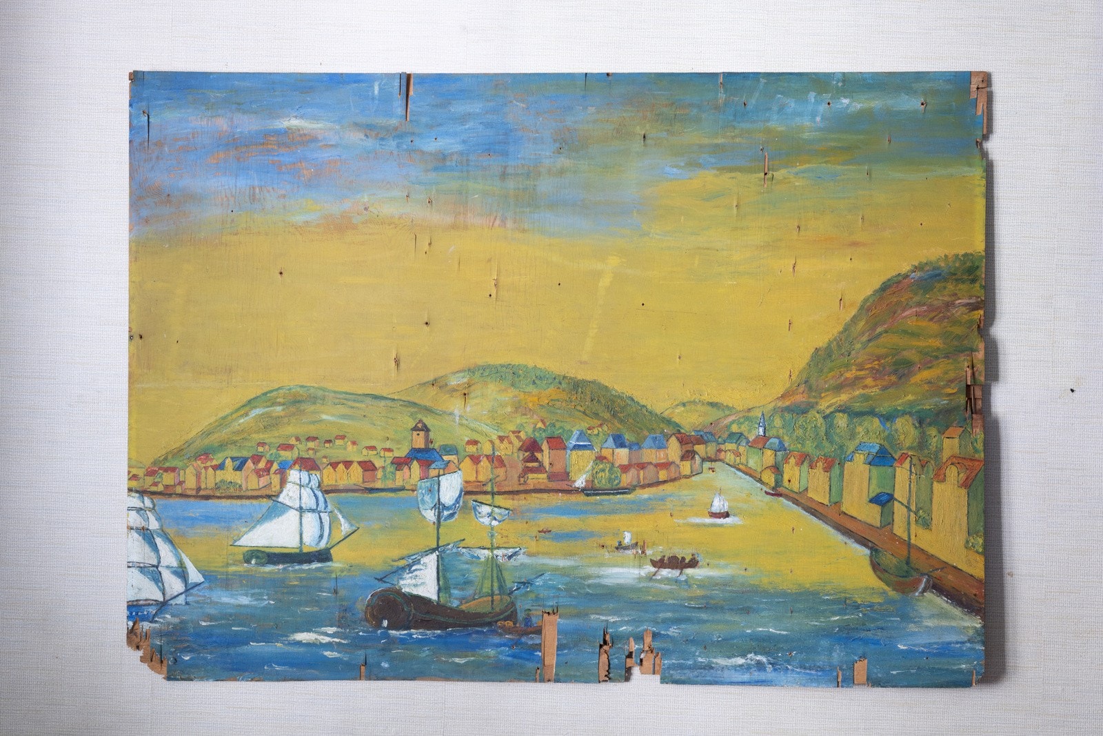 Historisk maleri over gamle Risør Galleribilde