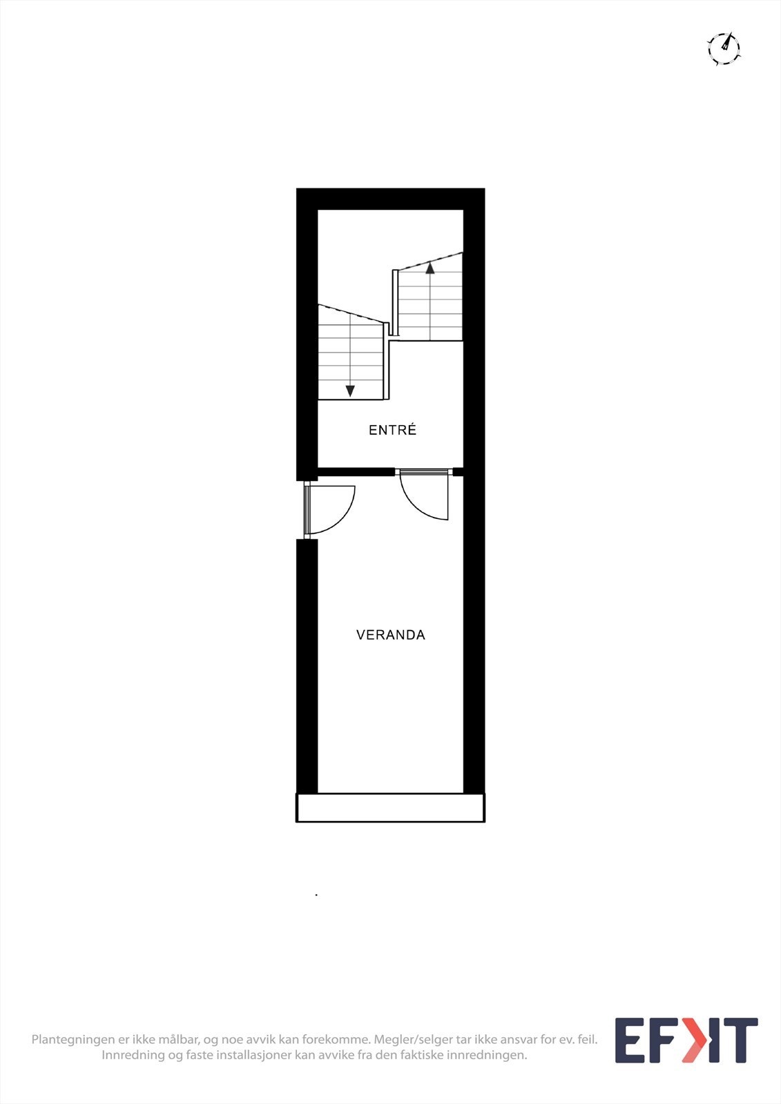 Inngangsparti på bakkeplan og trappegang. Galleribilde