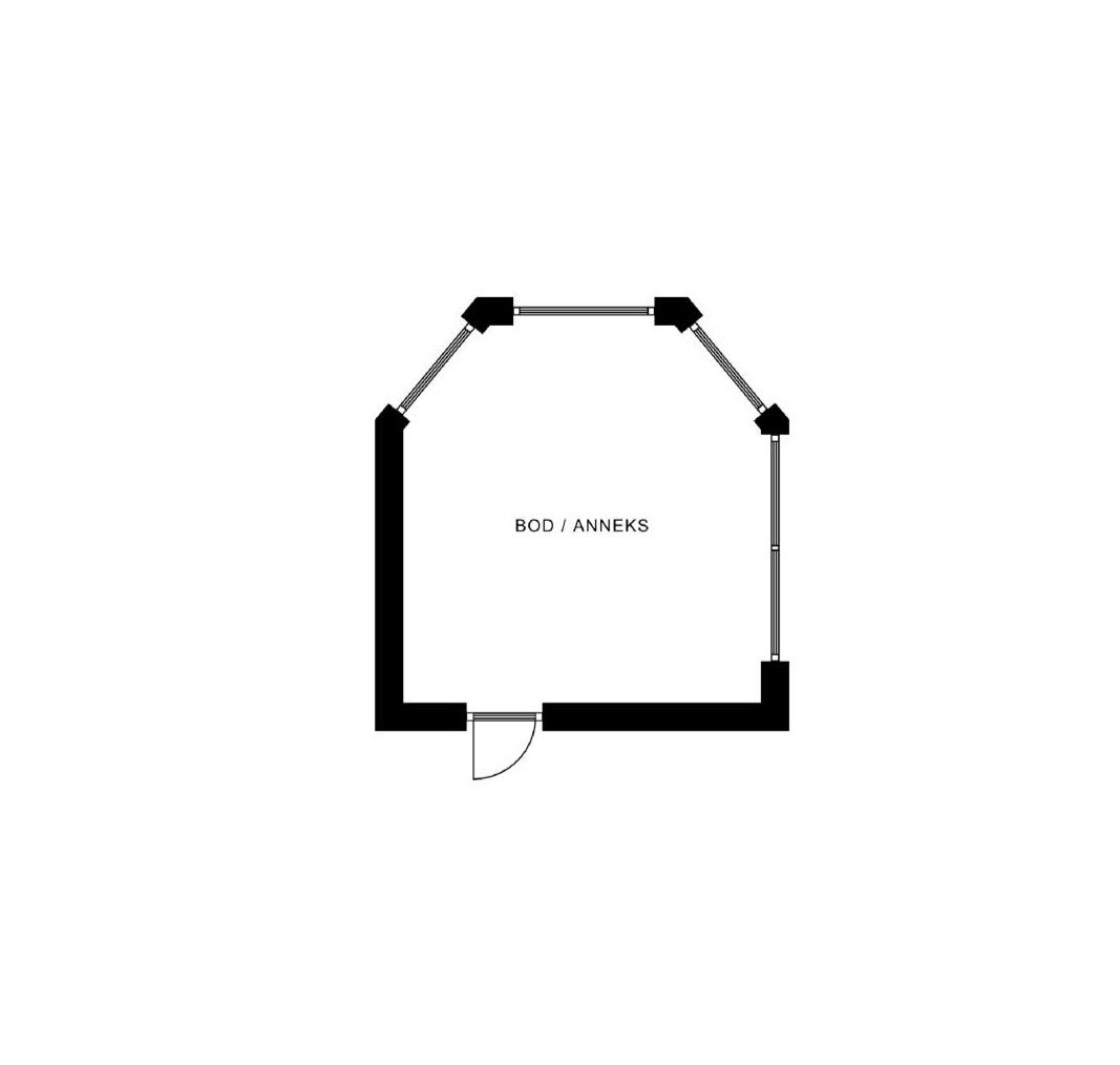 Utebod / anneks som i dag er innredet som kontor. Ikke godkjent for varig opphold. Galleribilde