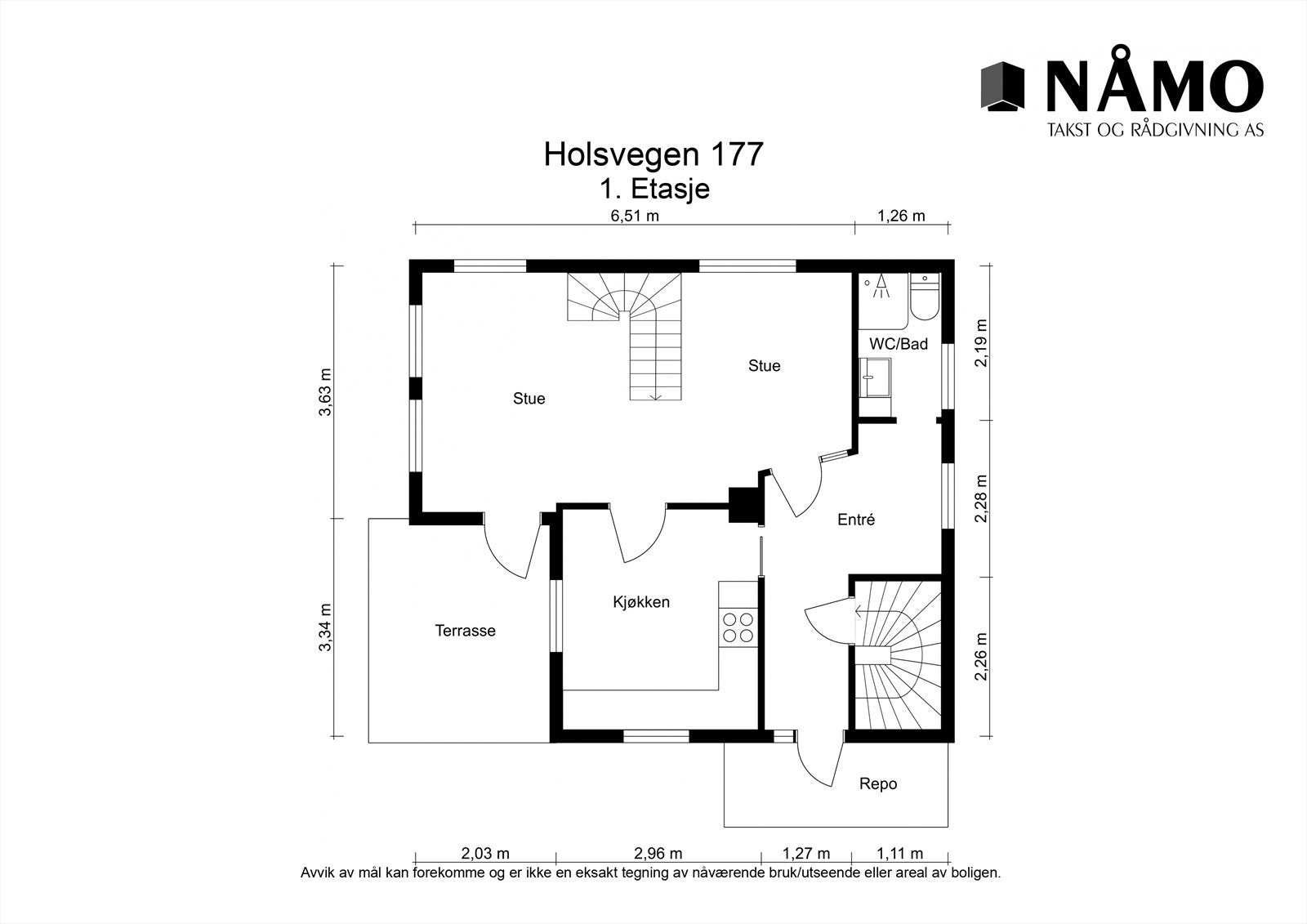 Planskisse 1. etasje. Galleribilde