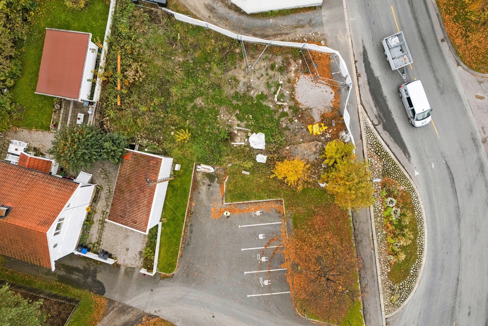 Fugleperspektiv av tomten. Galleribilde