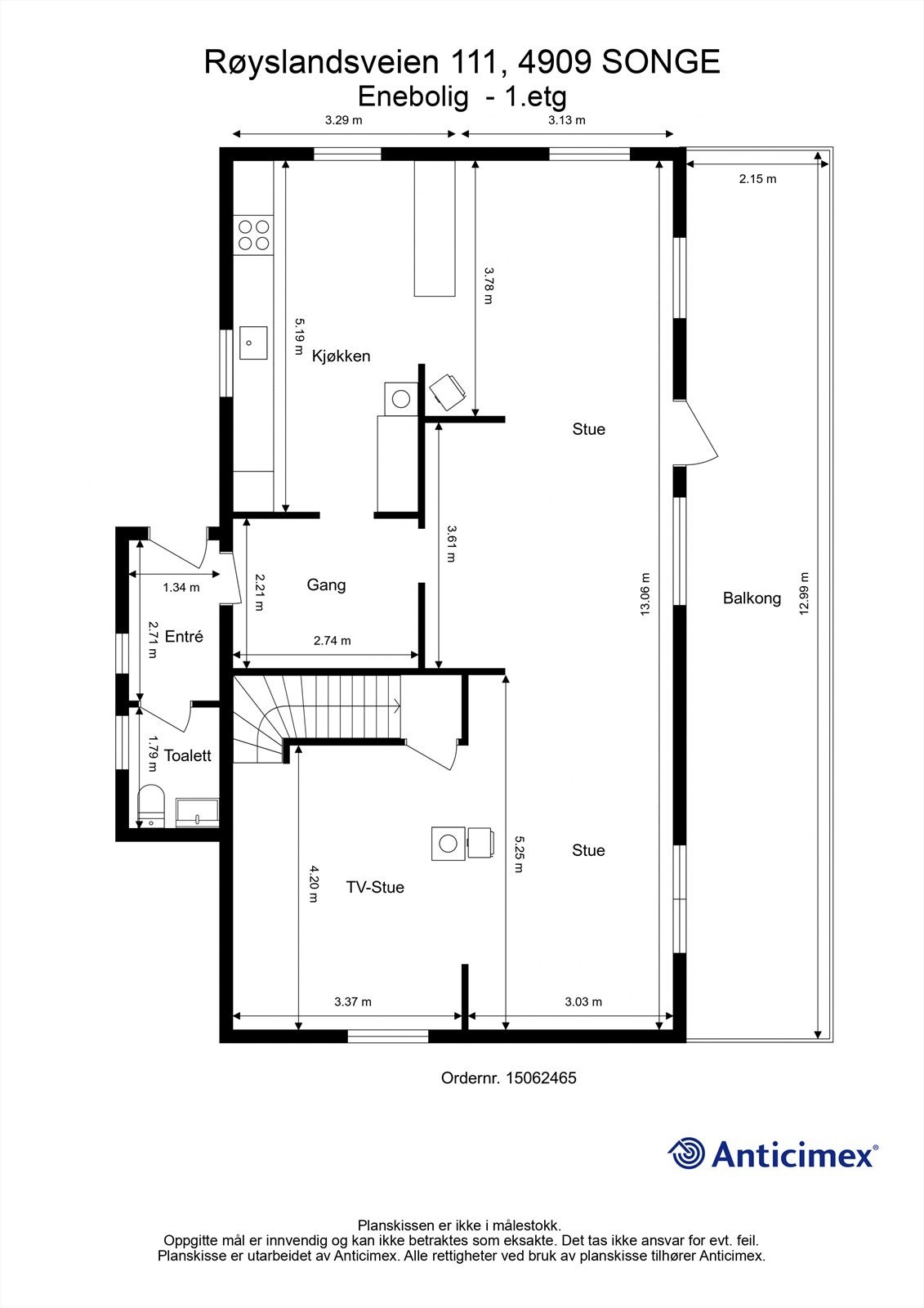 Plantegning 1. etasje Galleribilde