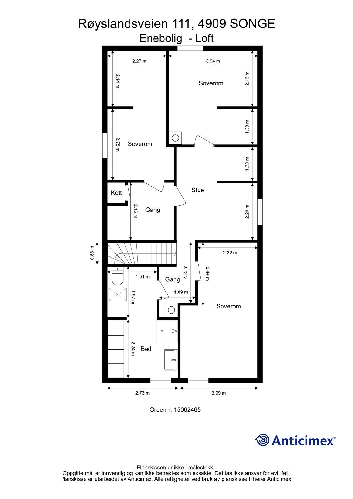 Plantegning 2. etasje Galleribilde
