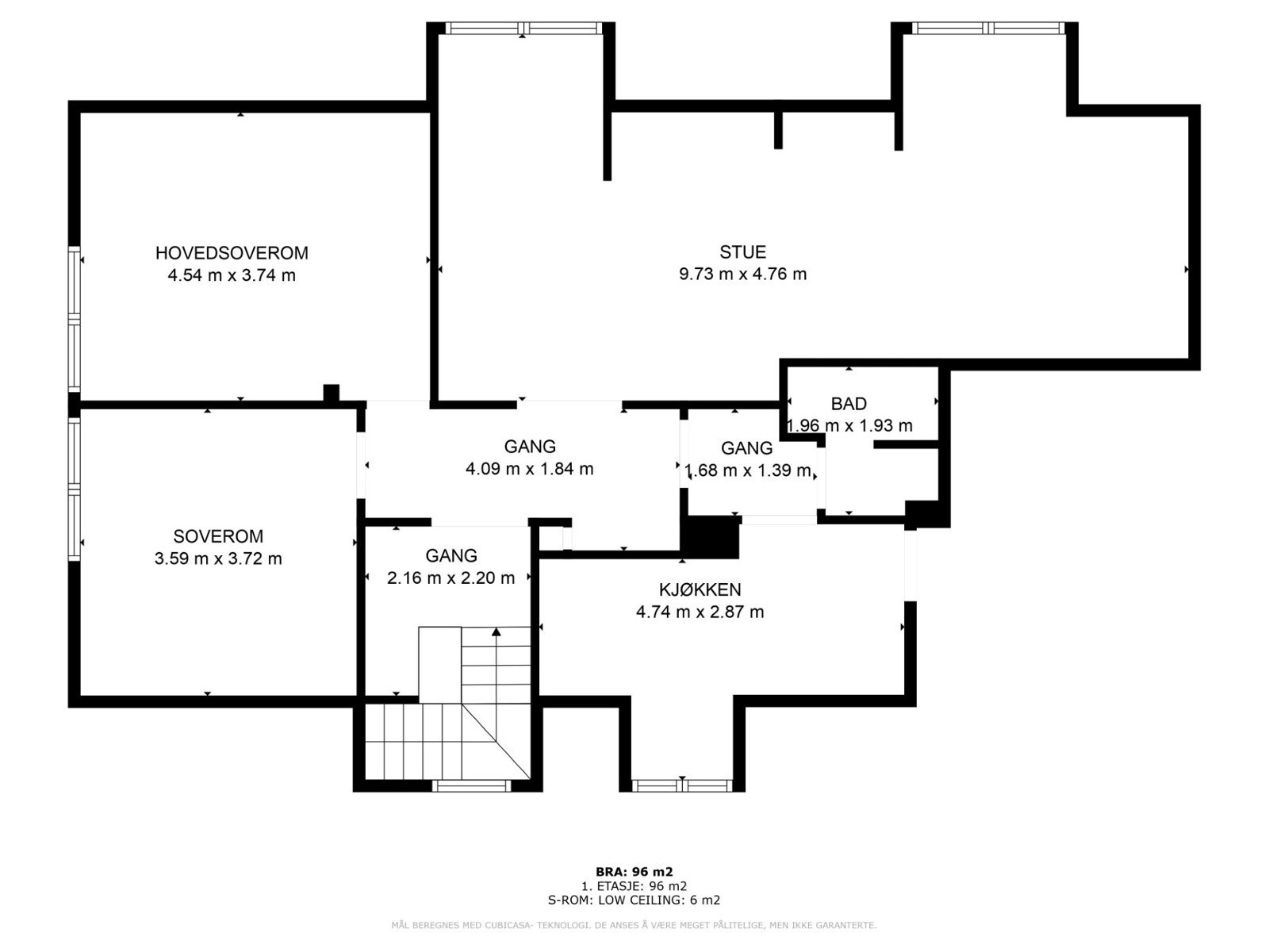Plantegning loftsleilighet 2D Galleribilde