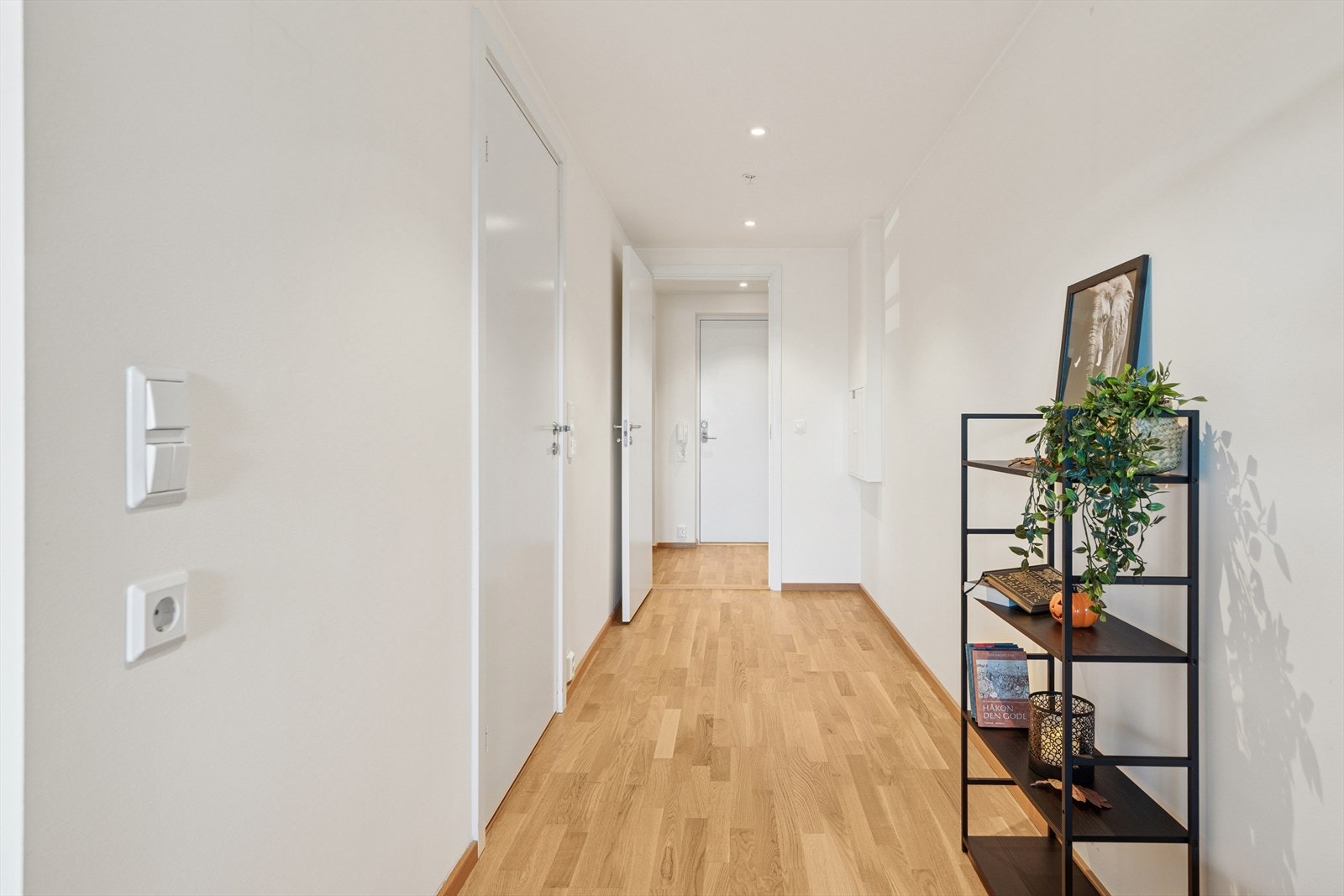 Gang med down-lights belysning Galleribilde