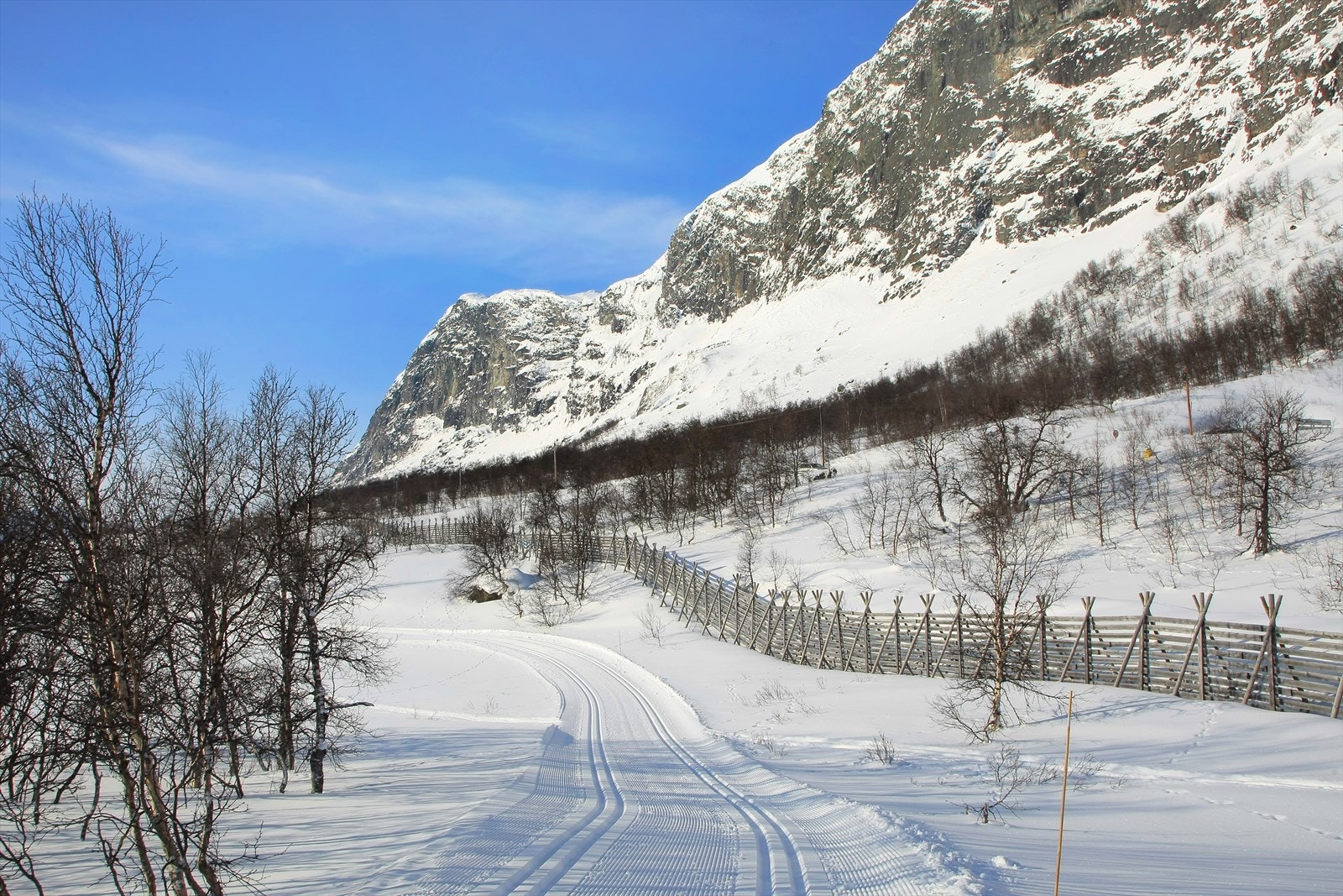 Vinterstid kan du glede deg over kort avstand til oppkjørte skiløyper som strekker seg milevis innover fantastisk høyfjellsnatur. Galleribilde