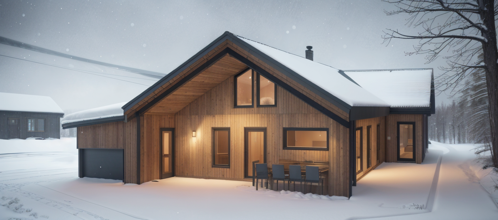 Hyttemodellen er i massivtre, og kjøper kan påvirke både farge- og materialvalg om det er denne hytten som bygges Galleribilde