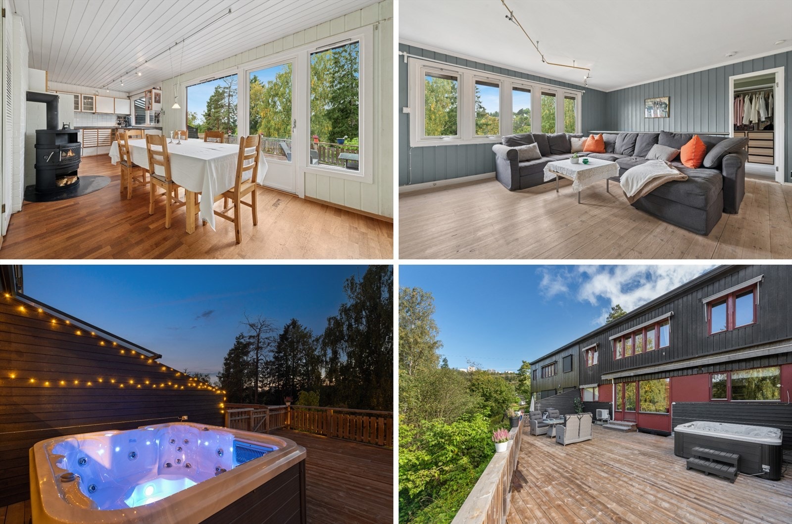 Jacuzzien medfølger boligen. Selger infomerer om at det er en lekkasje på den som må fikses og det er kjøpers ansvar. Galleribilde