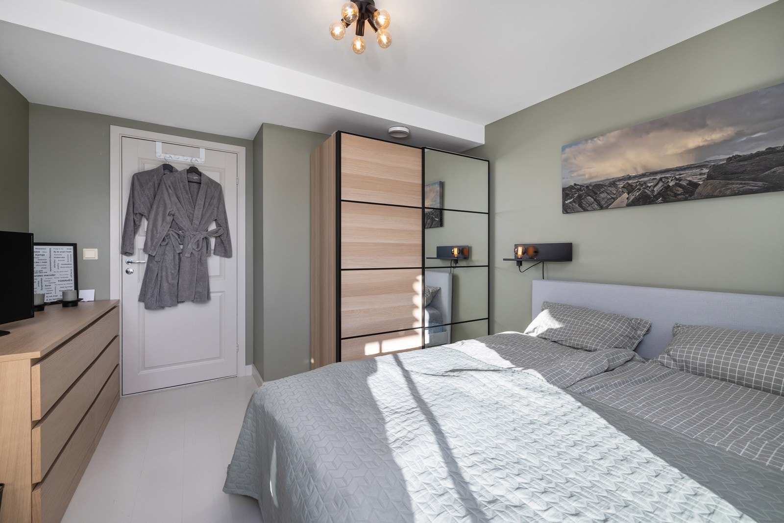 Alle soverommene har plass til seng og garderobeløsning. Galleribilde