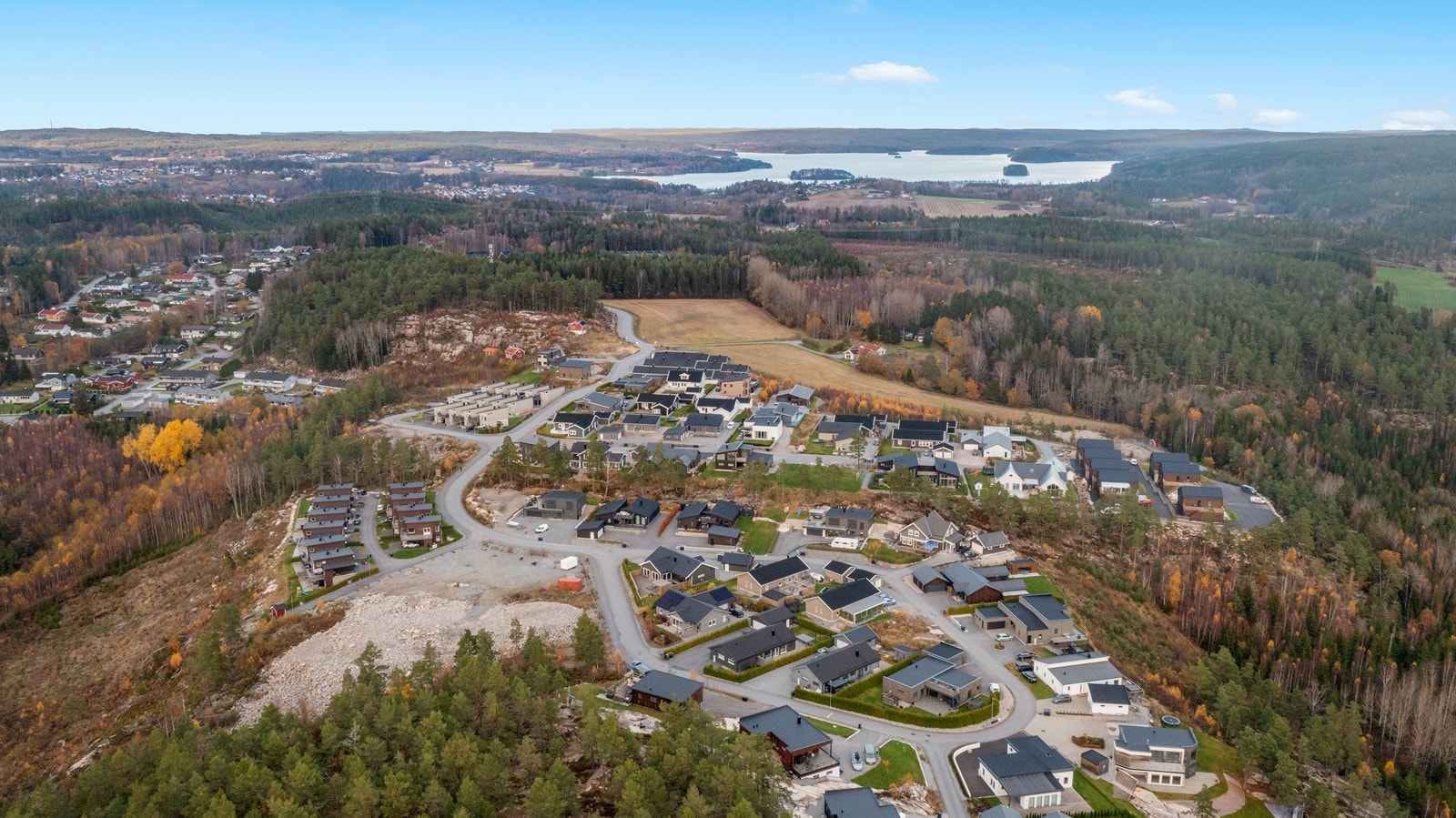 Brattås er et nyetablert boligområde med mange barnefamilier og trygge, oversiktlige gater Galleribilde