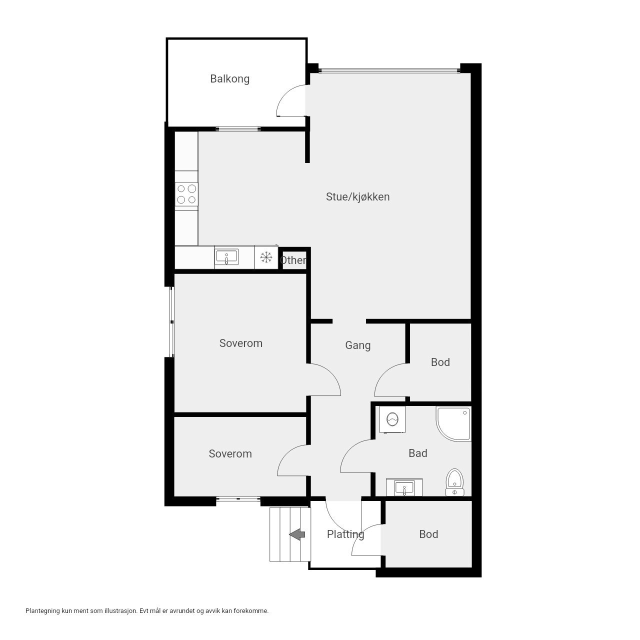 Plantegning 2. etasje Galleribilde