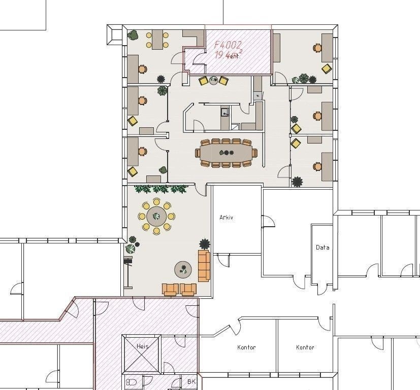 Planløsning for 4.etg Galleribilde