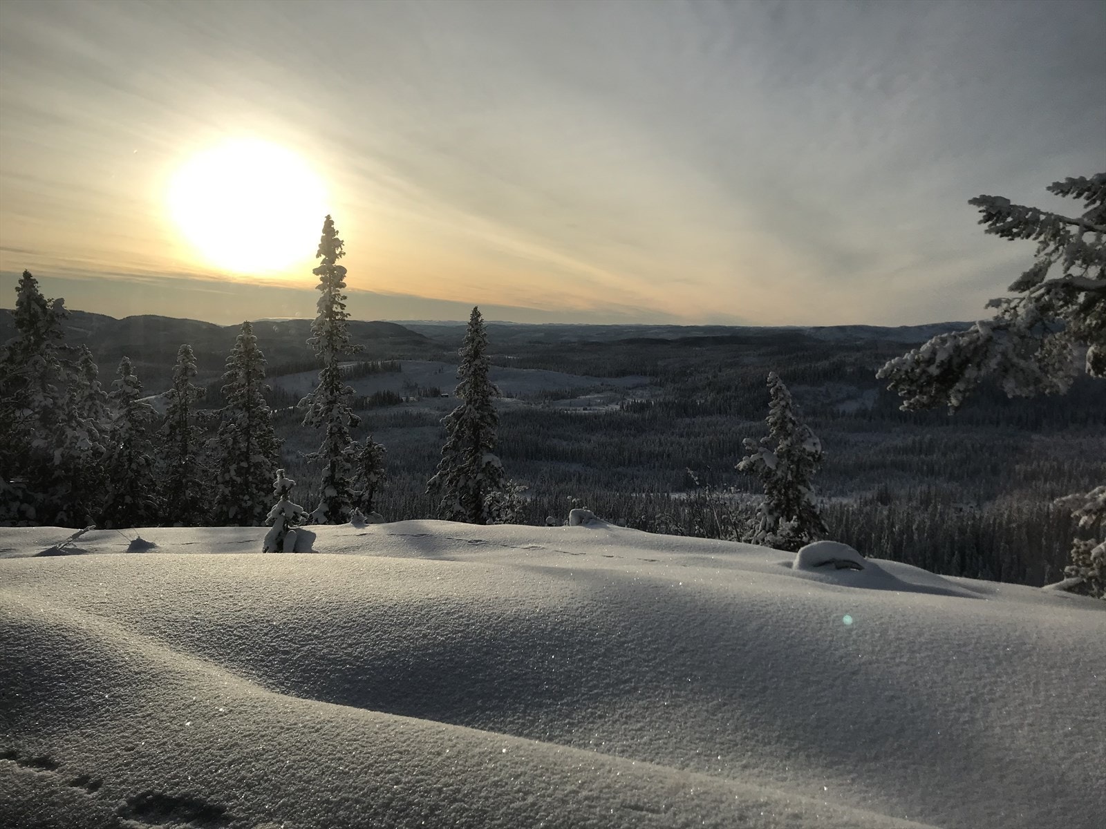 Området er snøsikkert, og utsikten like vakker uansett årstid. (Selgers egne bilder) Galleribilde