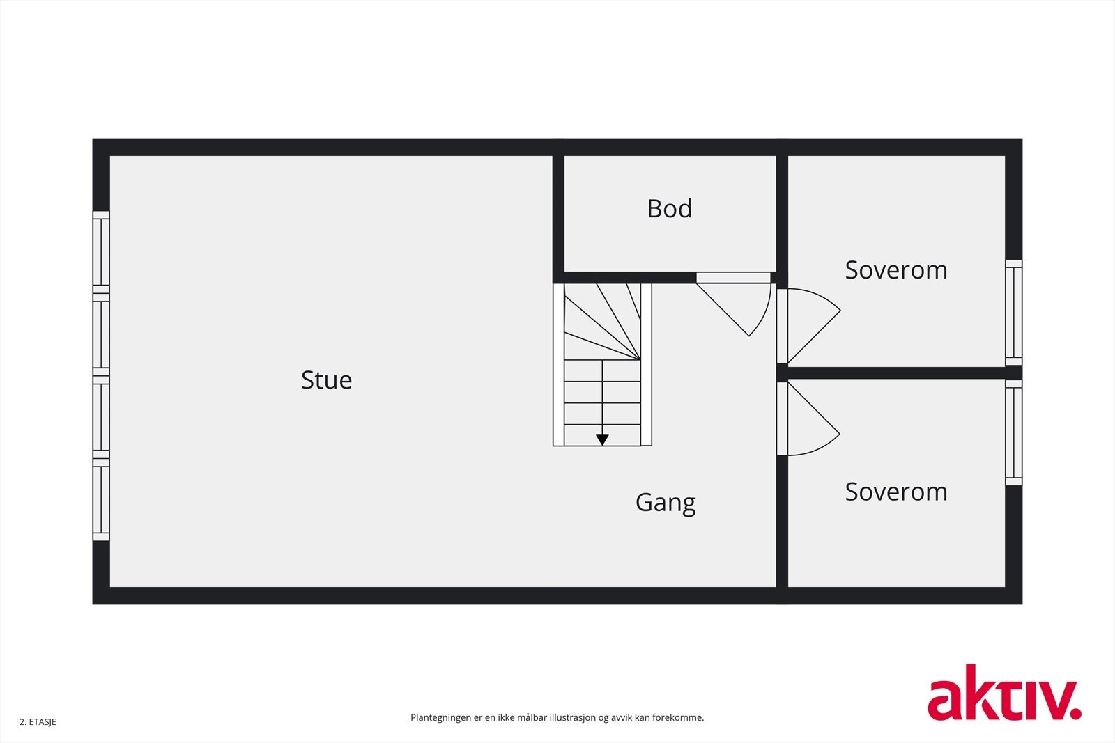 Plantegning loftsetasje Galleribilde