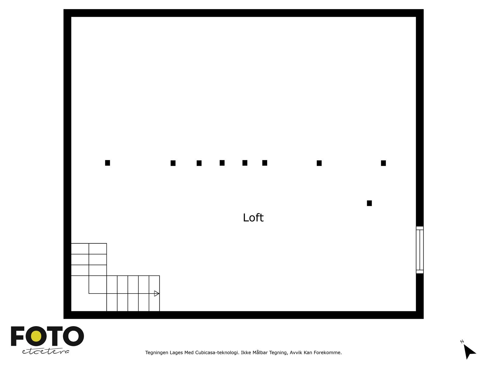 Garasje/uthus - loft. Veiledende planskisse - ikke målbar Galleribilde