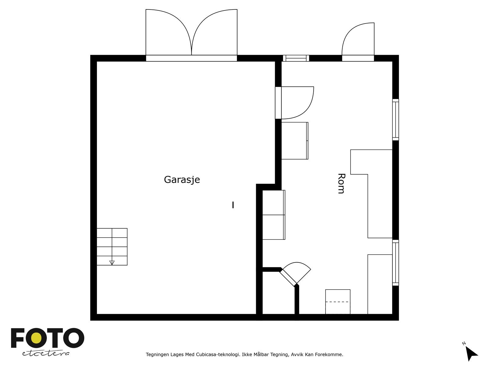 Garasje/uthus - 1. etasje. Veiledende planskisse - ikke målbar Galleribilde