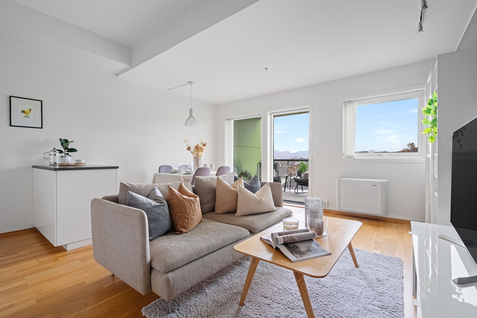 Stuen kan enkelt innredes i ulike soner. Galleribilde