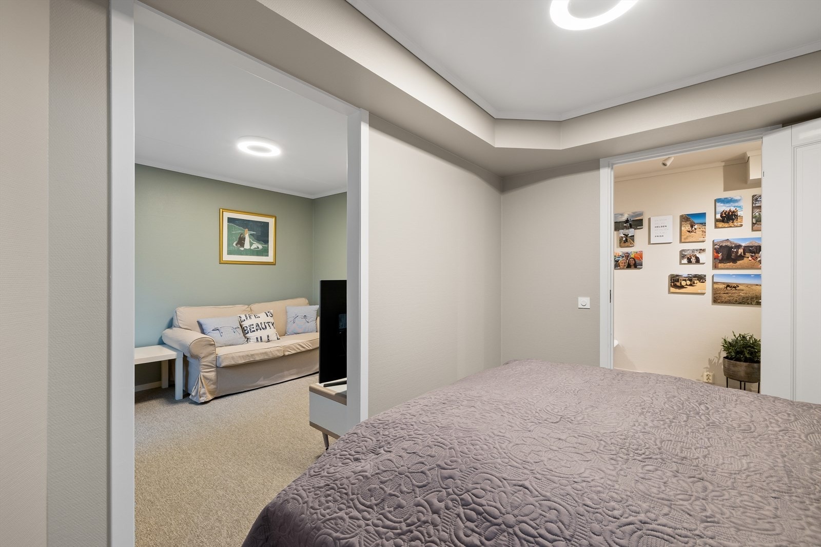 Soverommene er i en åpen løsning med mulighet for variert innredning Galleribilde