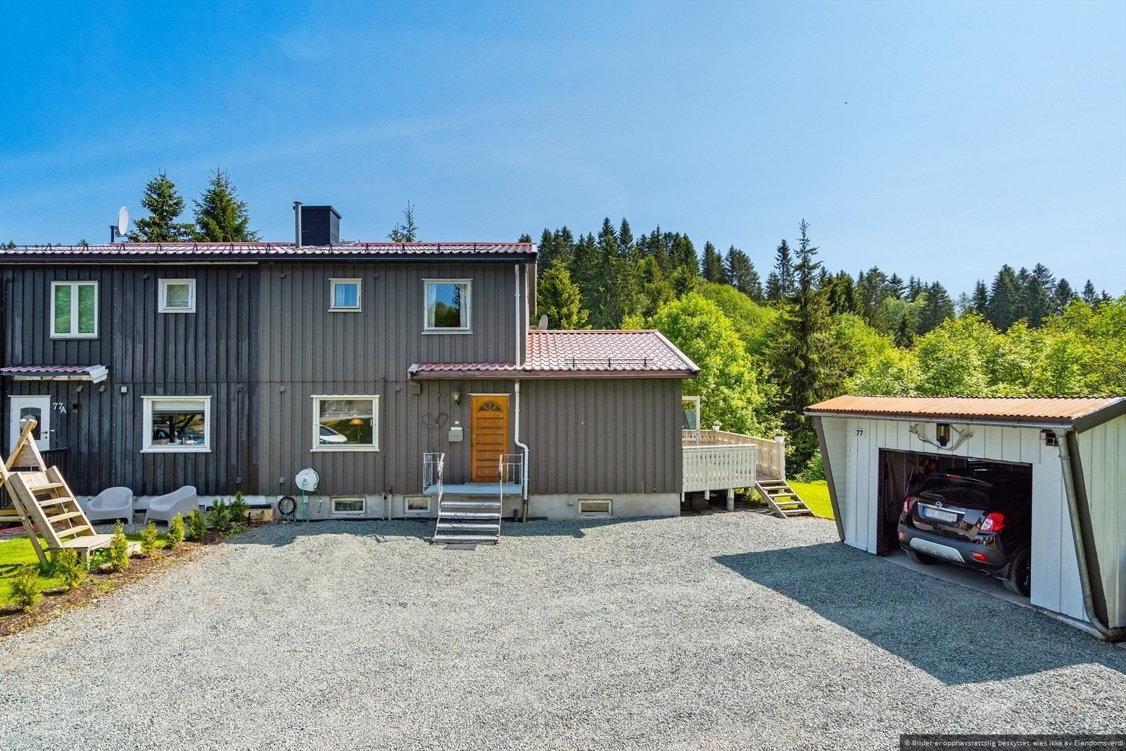 .Boligen ligger rolig til innerst i blindvei. Galleribilde