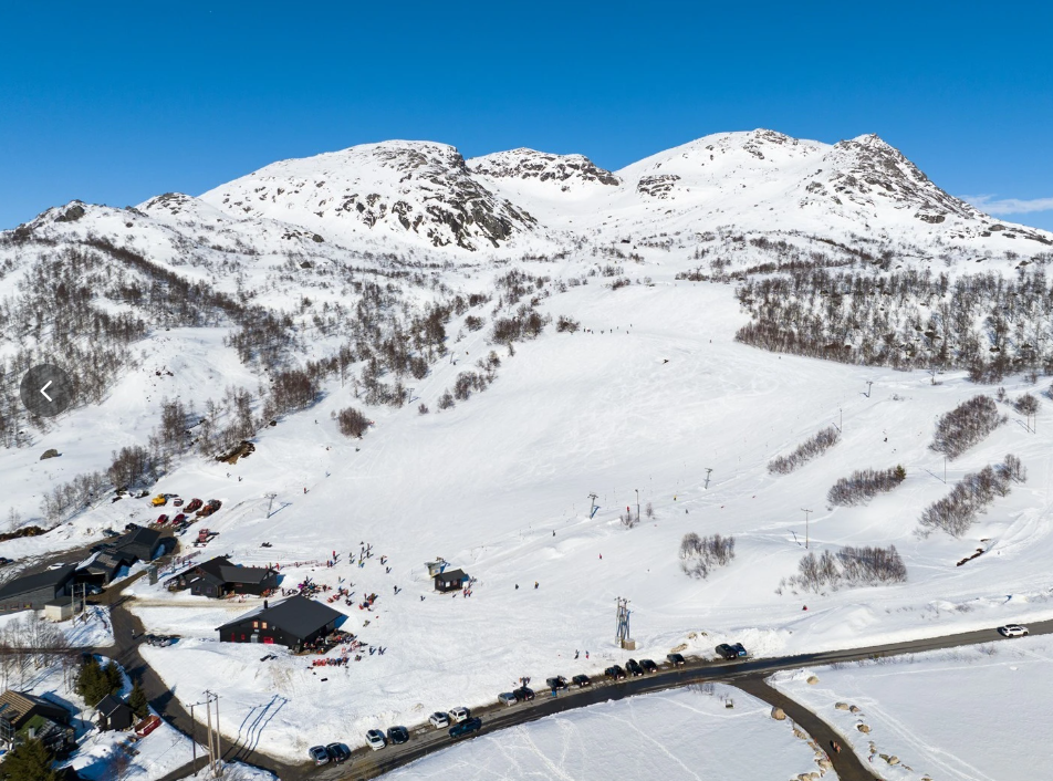 Fidjeland skitrekk som ligger like ved hytta. Galleribilde