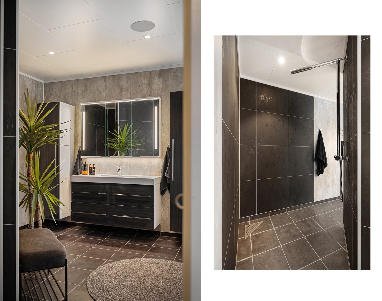 Dusjhjørne med regndusj Galleribilde