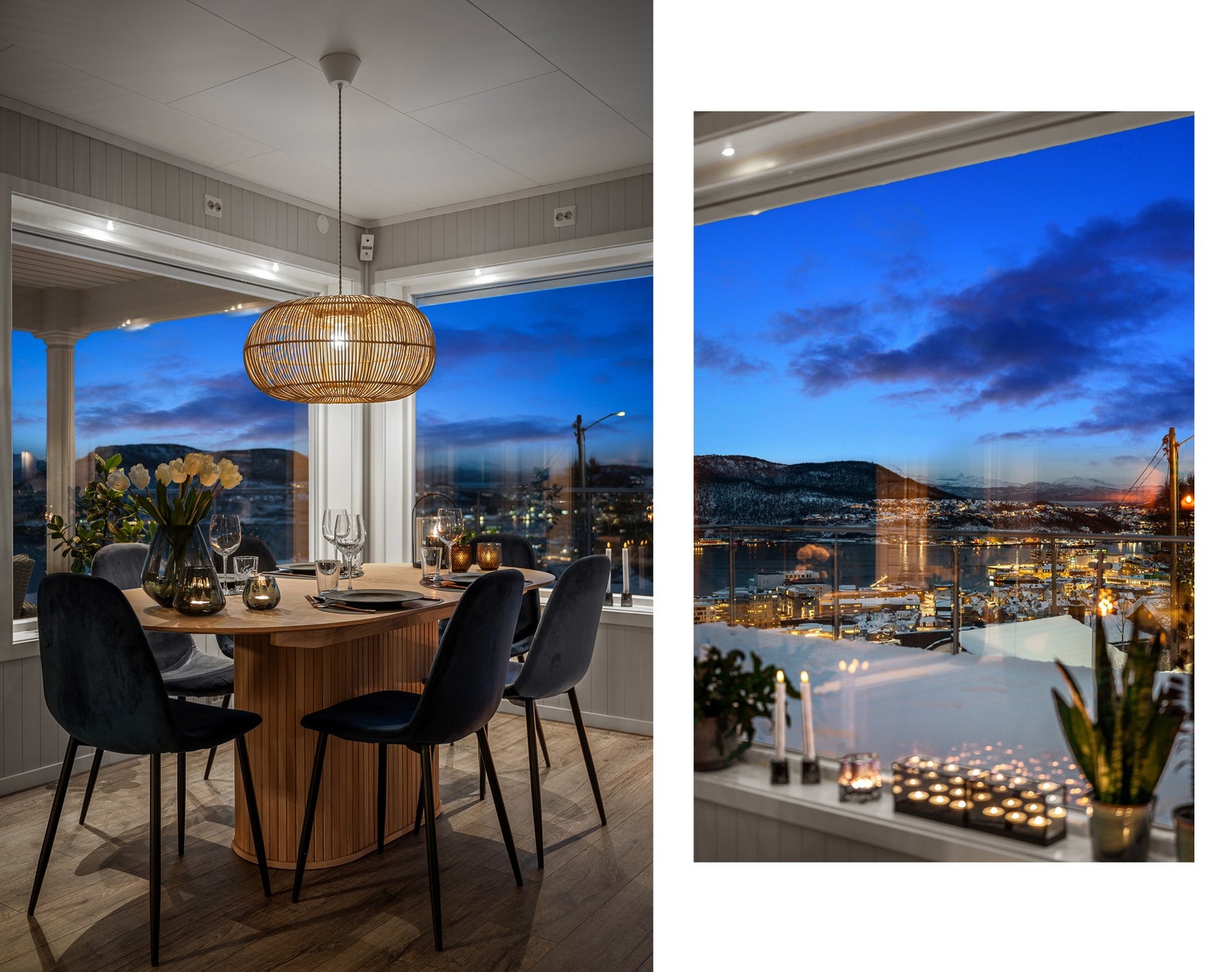 Ingen problem med mørketid her - tenk å nyte koselige kvelder med god mat og drikke.. Galleribilde