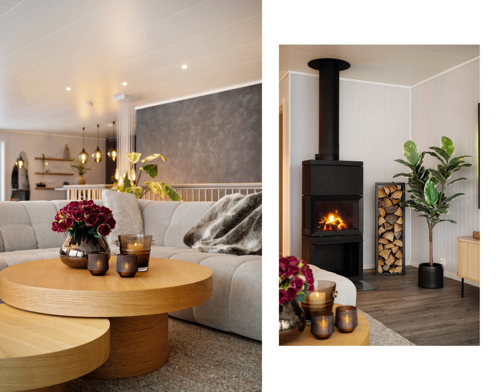 Ny og flott vedovn fra 2021 sørger for ekstra varme og hytte utover vinteren Galleribilde